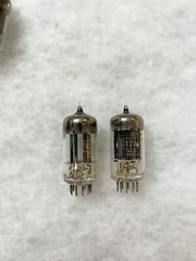 Brimar 12AU7 CV4003 CV491 ECC82 Long Black Plate NOS D Getter Matched Pair