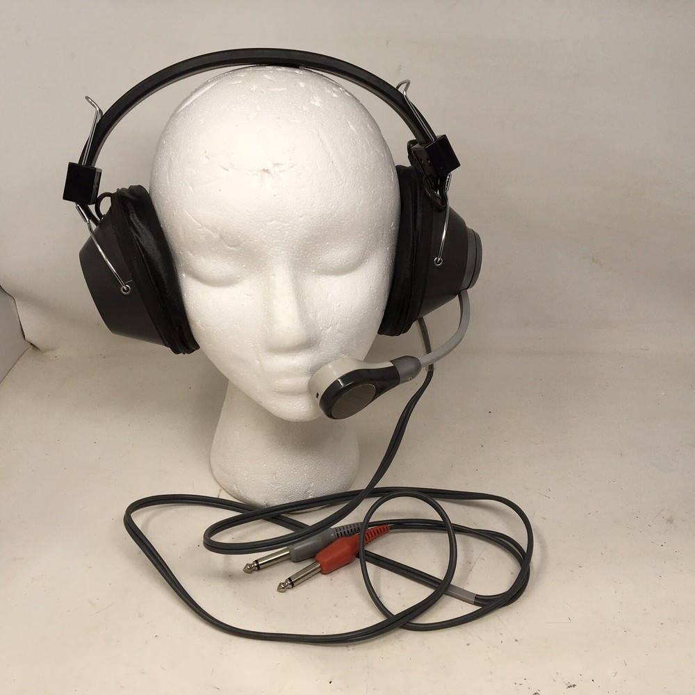 HTF Rare Vintage Audiotronics HSM-6 Headphone Microphone Set Made In Japan