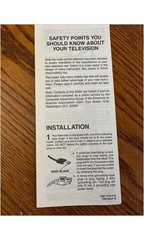 RCA Color TV Owners Manual 1991 Thomson Indianapolis Taiwan 1Q57 189-01A