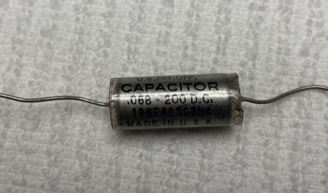 Sprague Vitamin Q Capacitor .068 – 200