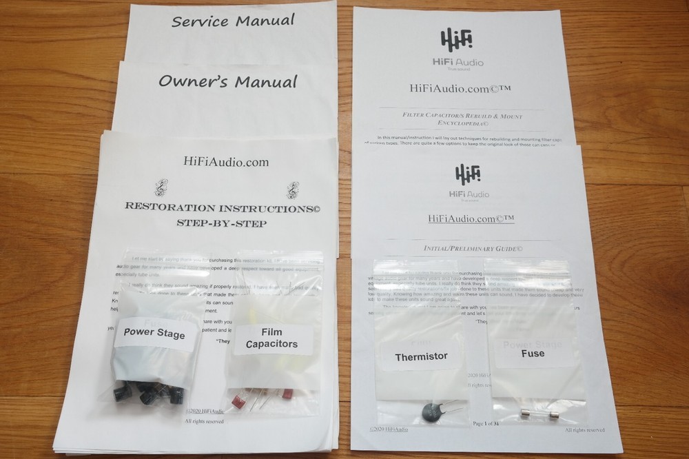 Leak stereo 20 amplifier rebuild restoration Capacitor Kit fix repair