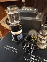 Matched Quad (4) Sylvania 6SN7GTB Black V Plate Tubes 539C&Maxi Test NOS NIB🌊