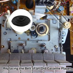 100pcs Cassette Recorder Rubber Belts – Repair Kit for Tape, CD, DVD, VCR Drives