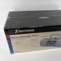 Emerson PD6625 Vintage 90’s Deluxe CD Dual Cassette Portable Stereo Factory Seal
