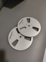 New One Pair Pioneer silver 7” Tape Reel Light Metal Aluminum Take Up Reel