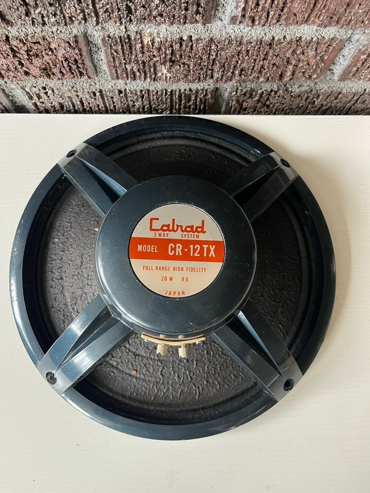 Vintage 1960s 12 inch CR-12TX CalRad Coaxial speaker 8 ohm Japan Rare Working