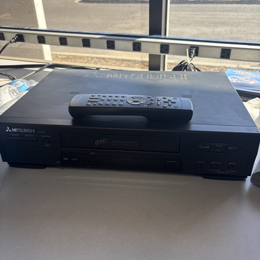 Mitsubishi HS-U446 VHS VCR Hi-Fi Player Recorder With Remote Tested Working