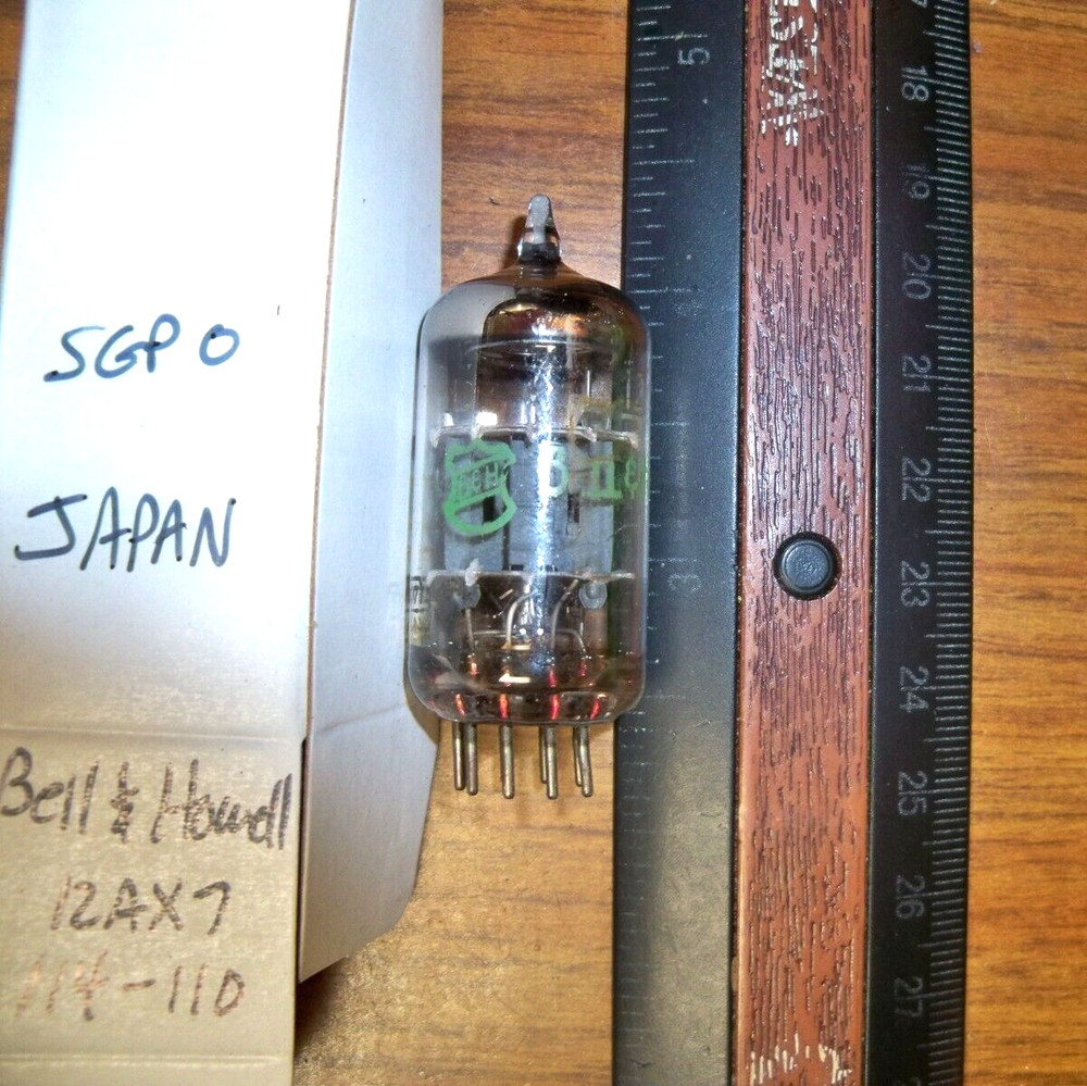 Strong Bell & Howell Short Gray Plate O Getter 12AX7 / ECC83 Tube – 114/110
