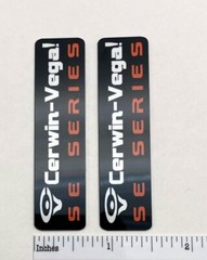 Cerwin Vega SE Series Speaker Badge Logo Emblem Aluminum Pair CV