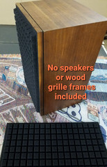 Pair of 2 Black Foam speaker grille inserts.. Fits Vintage JBL L-100 Century