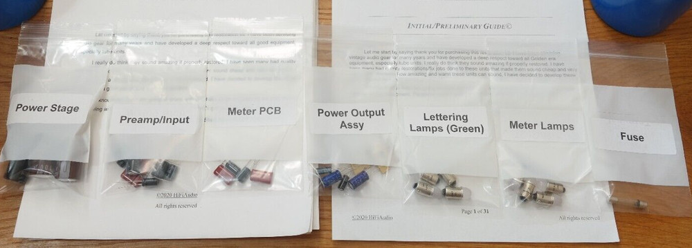 McIntosh MC2105 PARTIAL rebuild restoration recap service kit fix repair