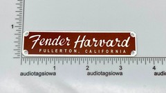 Fender Harvard Logo for Amp or Case Badge Custom Made Aluminum with Screws
