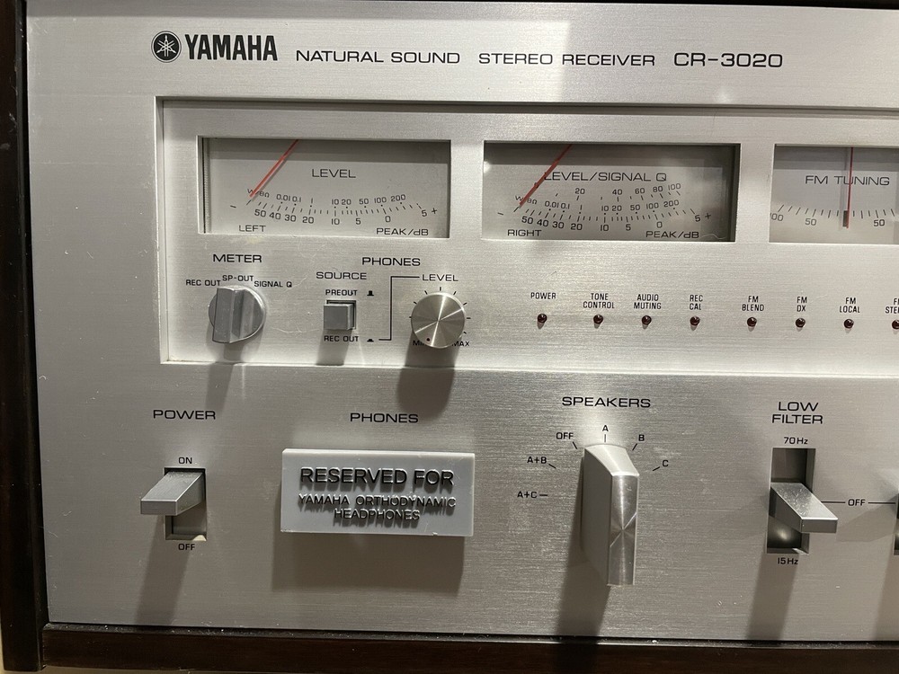 Dual Headphone Jack Plug/Cover For Vintage Yamaha CR-x20 Series Receivers – NEW!
