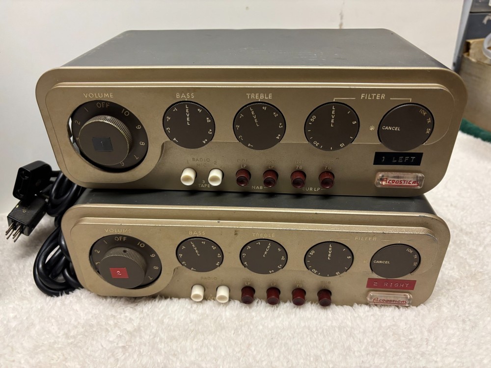 REDUCED TO SELL! NOW $399, (2) Vintage Quad QC II Mono Control Preamp, Untested