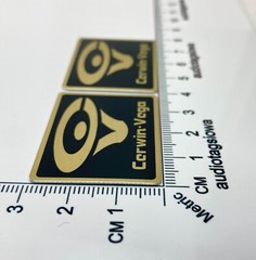 Cerwin Vega D9 Speaker Badge Logo Emblem Custom Made Gold Aluminum