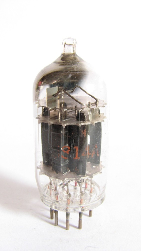 1950s Raytheon 5814A (ECC82 12AU7 6189) Tube – Black Plates, 3 Mica, Top [ ]