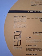 Vintage Paper Disc Record Changer Instructions Vibrant Yellow! Part No. 31545-4