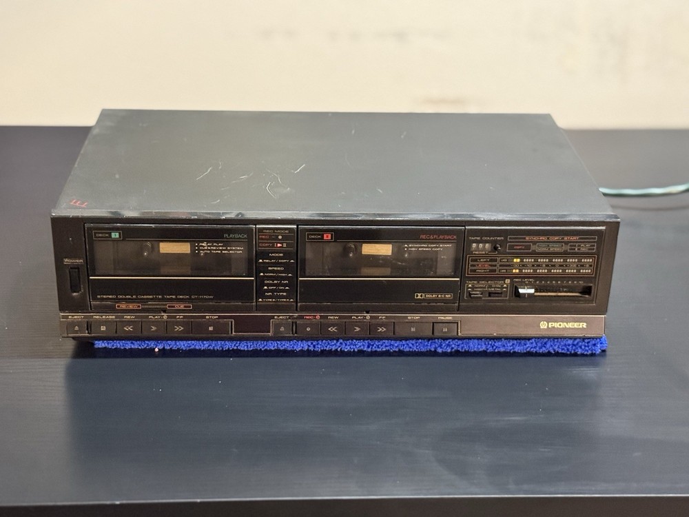 PIONEER CT-1170W DUAL CASSETTE HIGH SPEED DUBBING METAL DOLBY