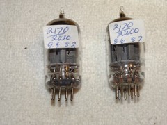 2 x JG-5814A(12au7) GE Tubes *3-Mica*Grey Plates -D*1950’s*NOS*NIB*#1