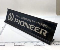 Pioneer Hi-Fi Component Stereo Desk Sign – Custom Silver Aluminum