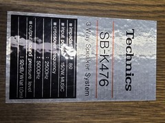 Technics 12″ SB-K476 Floor Standers Speakers TESTED