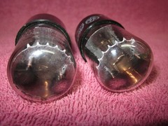 Pair 1957 GE Side Getter 6SN7GTB Tubes STRONG! 6SN7