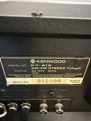 Vintage Kenwood KT-413 AM FM Stereo Tuner Audiophile Receiver Tested Working
