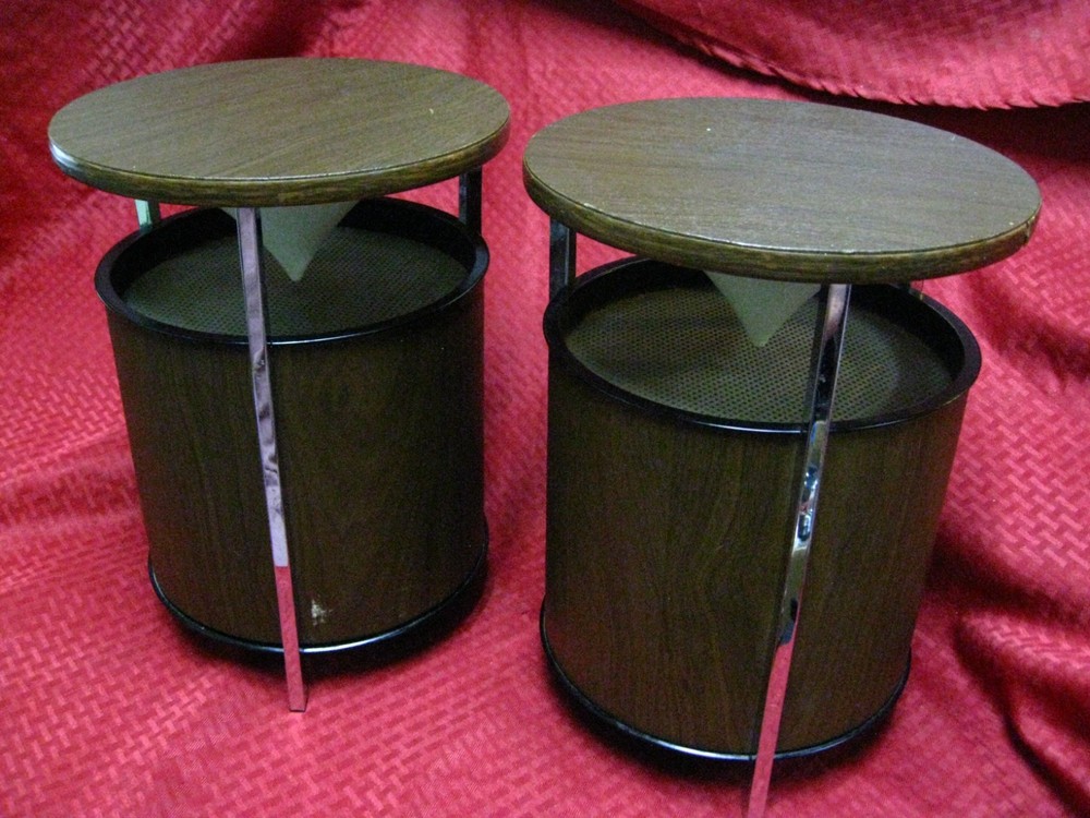 Vintage MCM Pair Zenith Omnidirectional Speakers Circle of Sound 360 degree