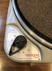 Thorens TD 124 Turntable SME 9″ Tonearm 78/45/33 rpm Custom Platter Wood Plinth