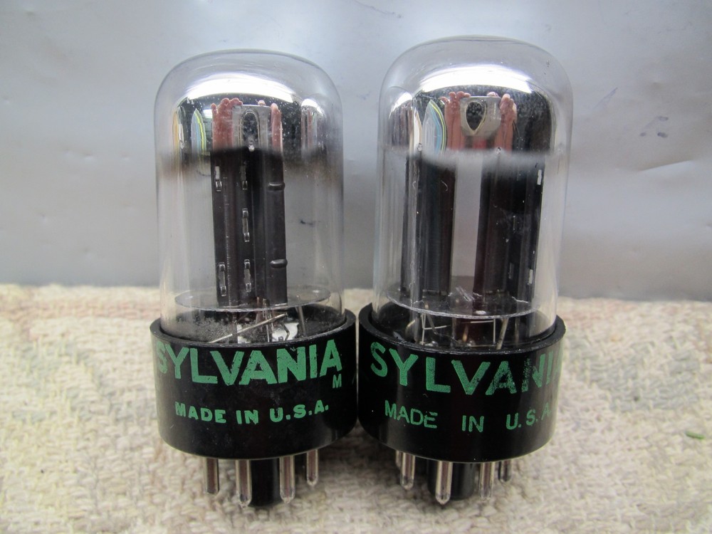 6SN7 GTB SYLVANIA NOS PLATINUM MATCHED PAIR