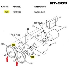 PIONEER RT-909 RT-901 REEL TO REEL CAPSTAN BELT KIT REB-361 / REB-052 / N23-608