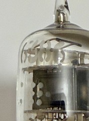 Two GE 6386 Tubes /Amplitrex Tested / D Getters / x3 Mica / Black Plates 1950’s