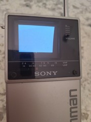 Vintage 1985 Sony Watchman FD-20a w/ case B&W Portable TV Works- Great Condition