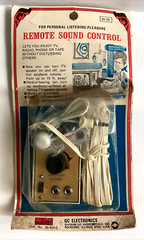 VTG NOS AudioTex Remote Sound Control Earphones GC Electronic Personal Listening
