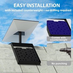 Neeotyy No Drill Starlink Roof Mount Standard 4/4X/Gen 3 For Ridge/Flat Roof