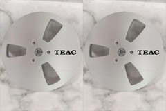 One Pair silvery TAPE REEL TEAC 7″ inch Light Metal Aluminum Take Up Reel