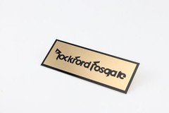 Rockford Fosgate Speaker Custom Made Aluminum Logo Badge 106mm(4.17″)X39mm(1.54″