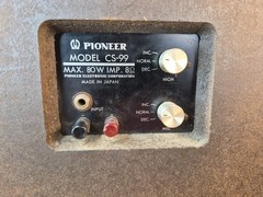 One Vintage Pioneer CS 99 Speaker Untested As-Is For Parts Restore No Grill