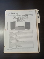 JC Penney 1906 Service Manual Original Repair Book Receiver Record 8 Track