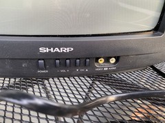 Vintage Sharp 13″ Retro Gaming CRT TV 13N-M100B Front AV Tested Working No Remot