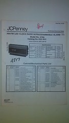 JCP JC Penney 3798 service manual original repair book alarm clock radio retro