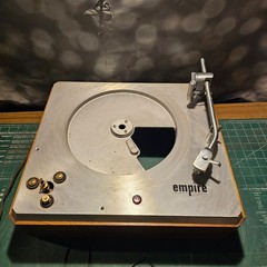 1962 Empire 298 3-Speed Turntable w/ Vintage Shure V15 Type II Cartridge TESTED