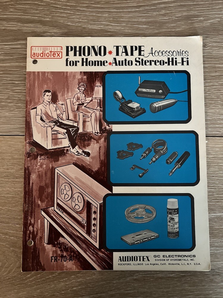 Audiotex Phono Tape Accessories For Home Auto Stereo Hi-Fi Manual