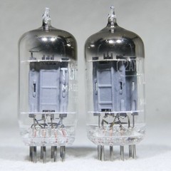 Matched Pair Tung-Sol 12AX7/ECC83 Long Plate Square Getter USA Strong