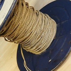 Partial Roll Western Electric 22 Gauge Cloth Covered Wire Double Strand 2 Colors