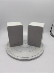 Used & Tested Realistic Minimus-77 White Speakers Pair Made in Korea– Works