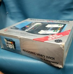 New VTG NOS Longway Revolving Video Rack for VHS + Betamax Tapes #108 Hong Kong