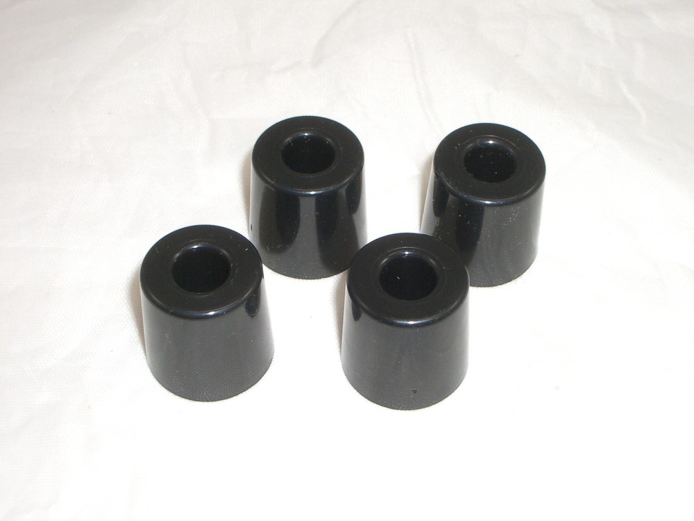 PHILMORE 10-647 SET OF 4 TAPERED BLACK PLASTIC CABINET CASE FEET RADIO
