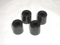PHILMORE 10-647 SET OF 4 TAPERED BLACK PLASTIC CABINET CASE FEET RADIO