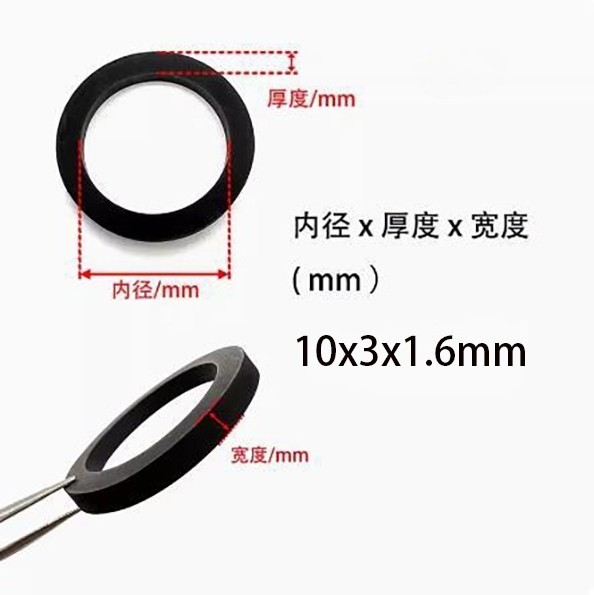 2PCS 10x3x1.6mm Tire Belt Loop Rubber Ring For Cassette Deck Tape Recorder